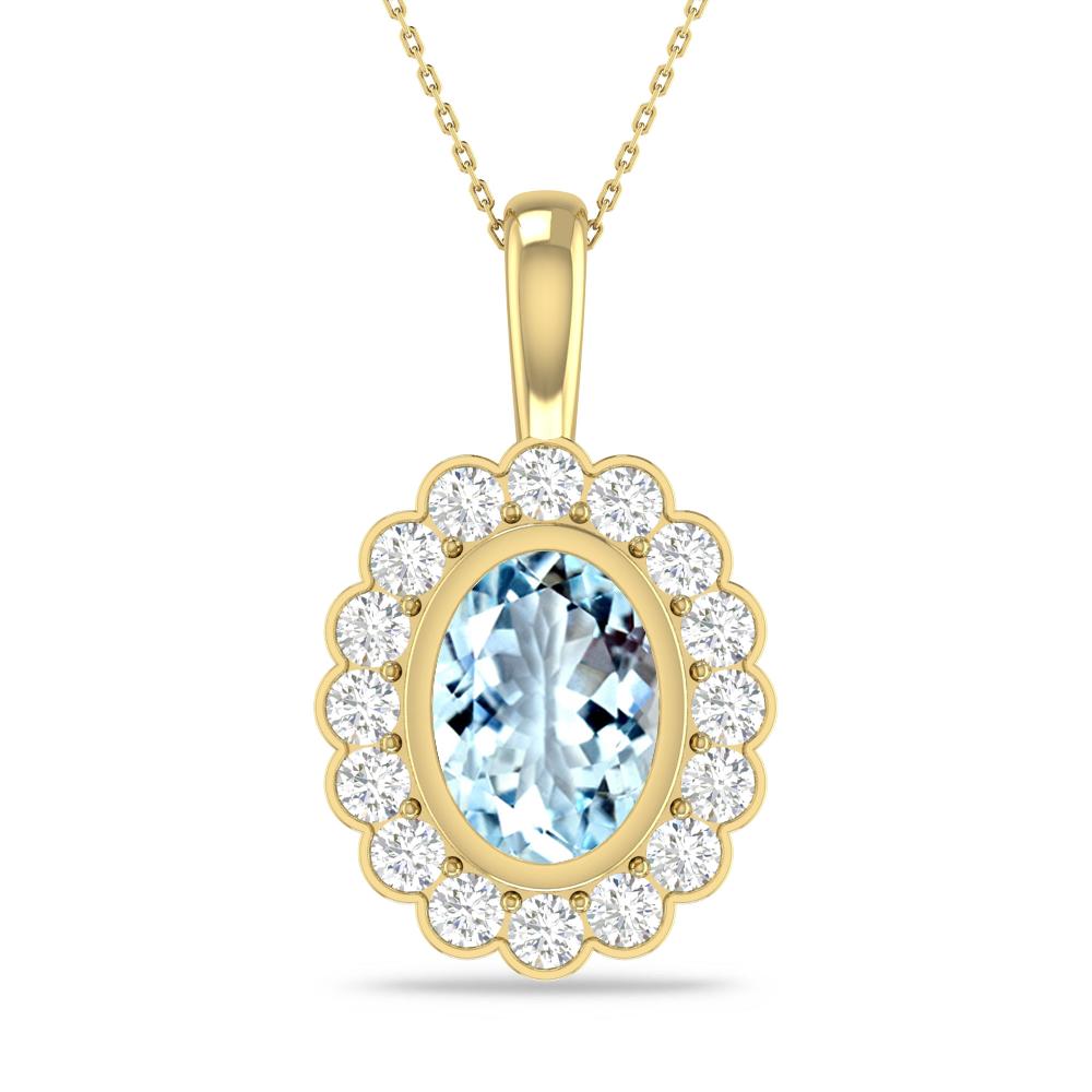 Yellow Gold - Aquamarine