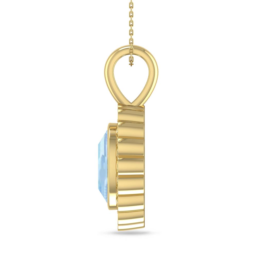 Yellow Gold - Aquamarine