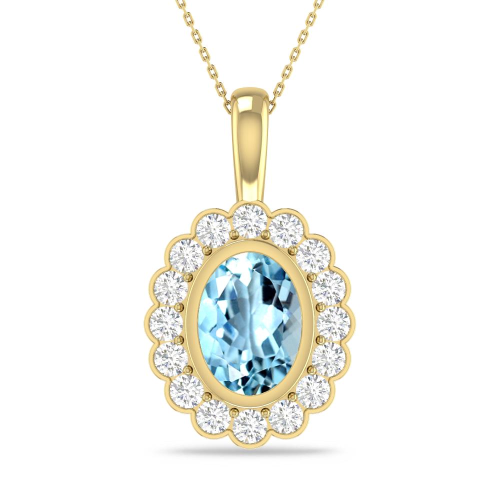 Yellow Gold - Aquamarine