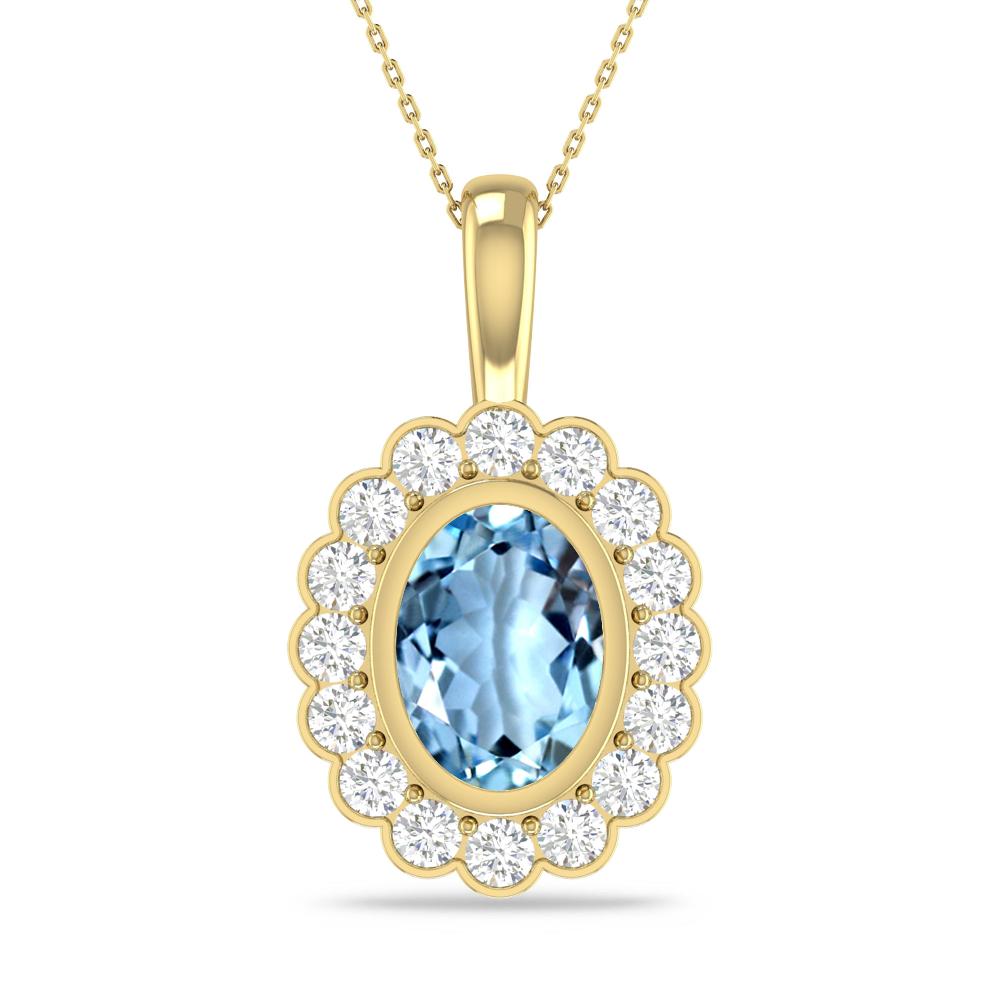 Yellow Gold - Aquamarine