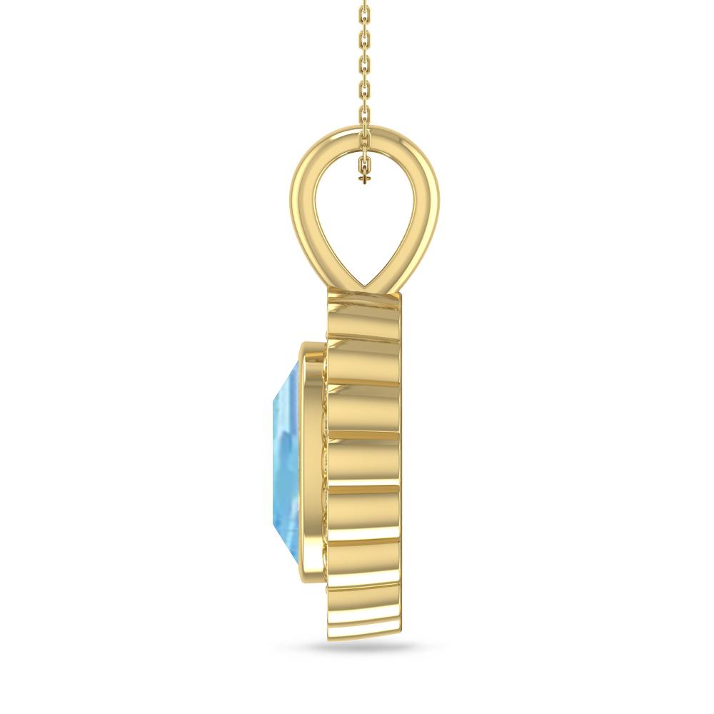 Yellow Gold - Aquamarine
