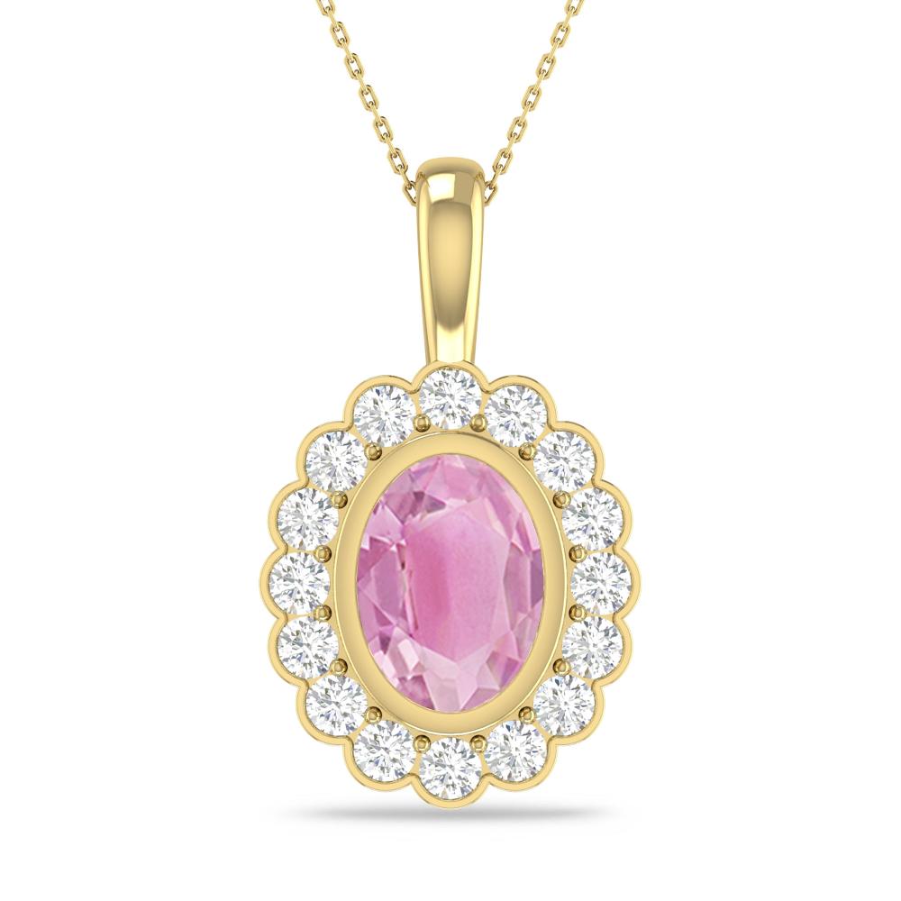 Yellow Gold - Pink Tourmaline