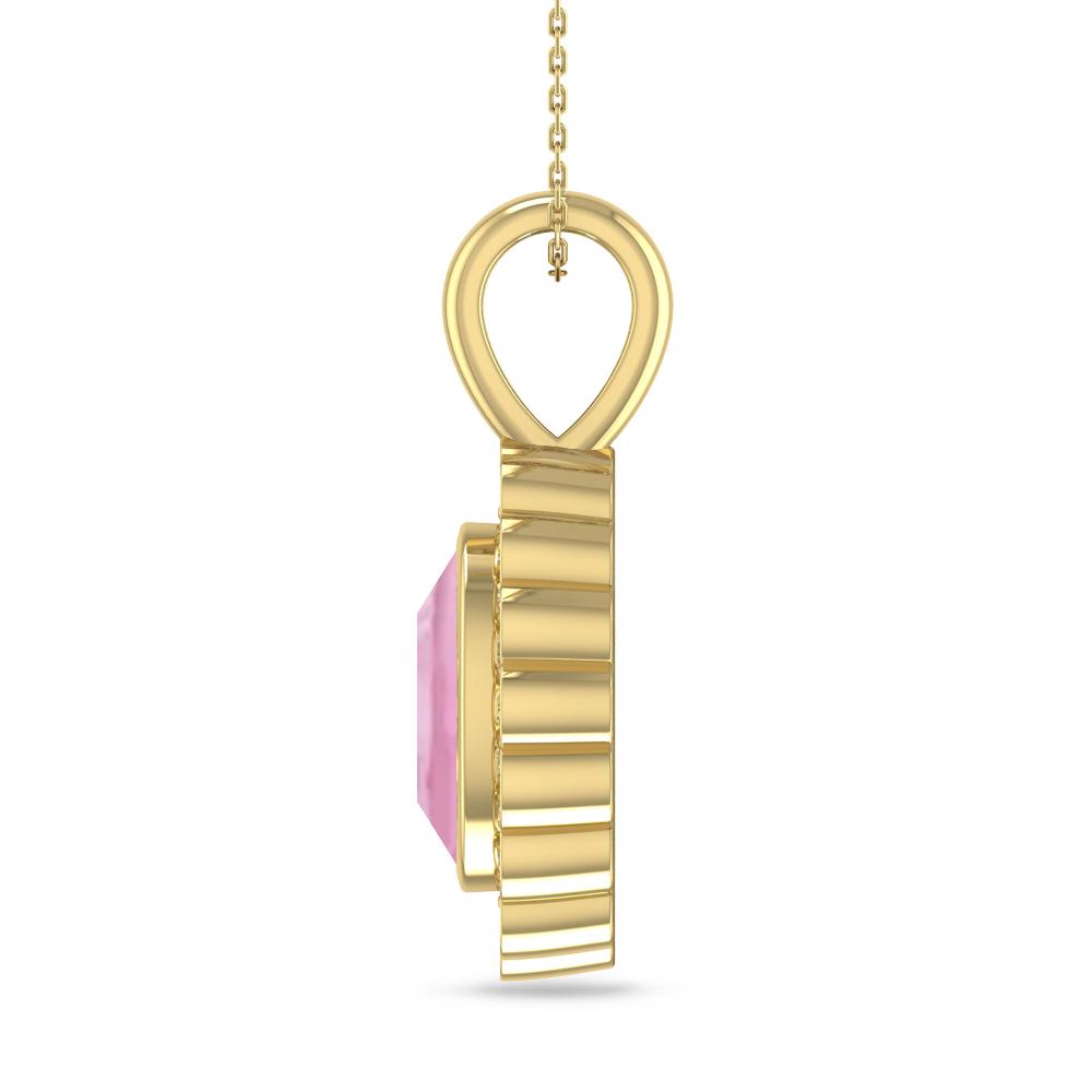 Yellow Gold - Pink Tourmaline