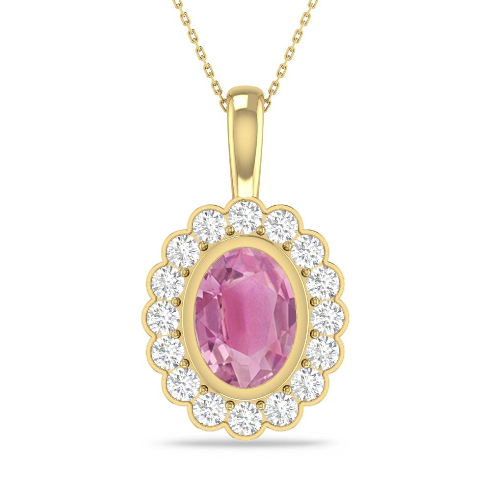 Yellow Gold - Pink Tourmaline
