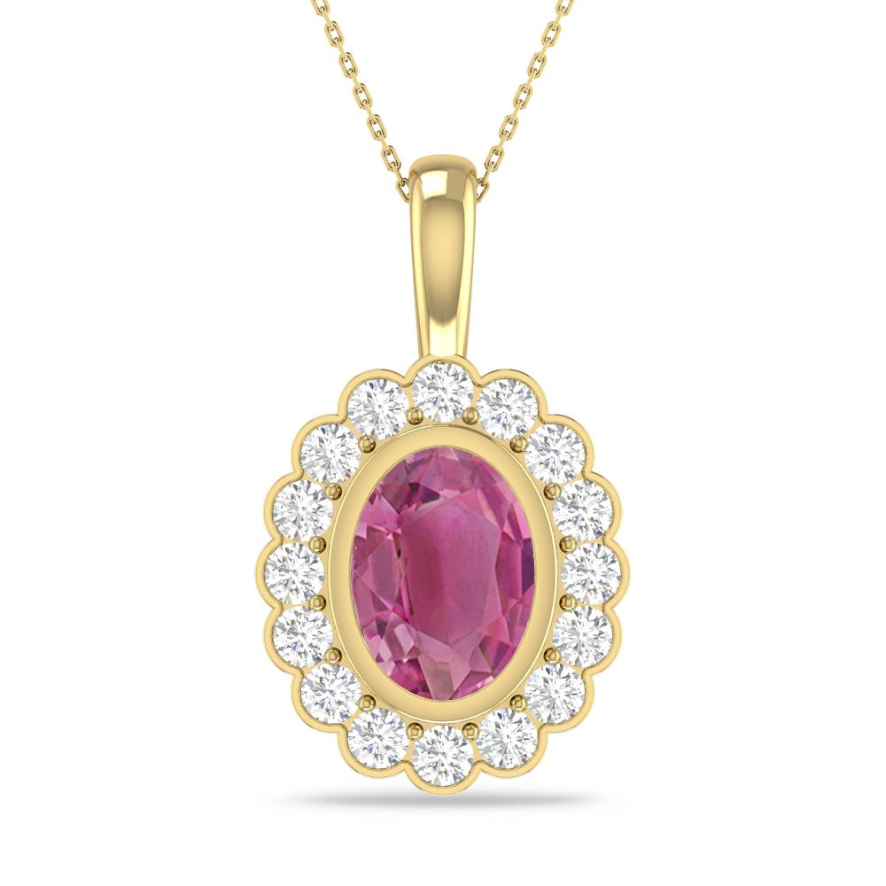 Yellow Gold - Pink Tourmaline