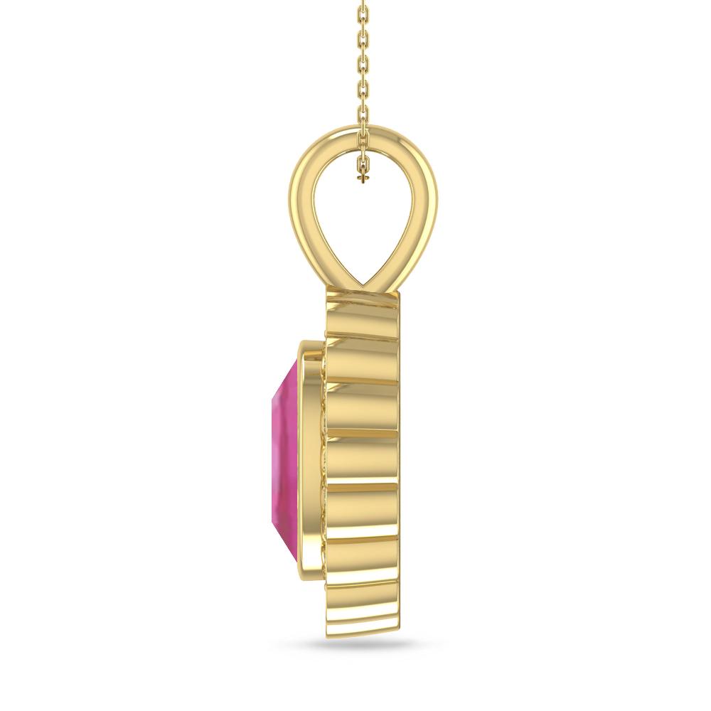 Yellow Gold - Pink Tourmaline