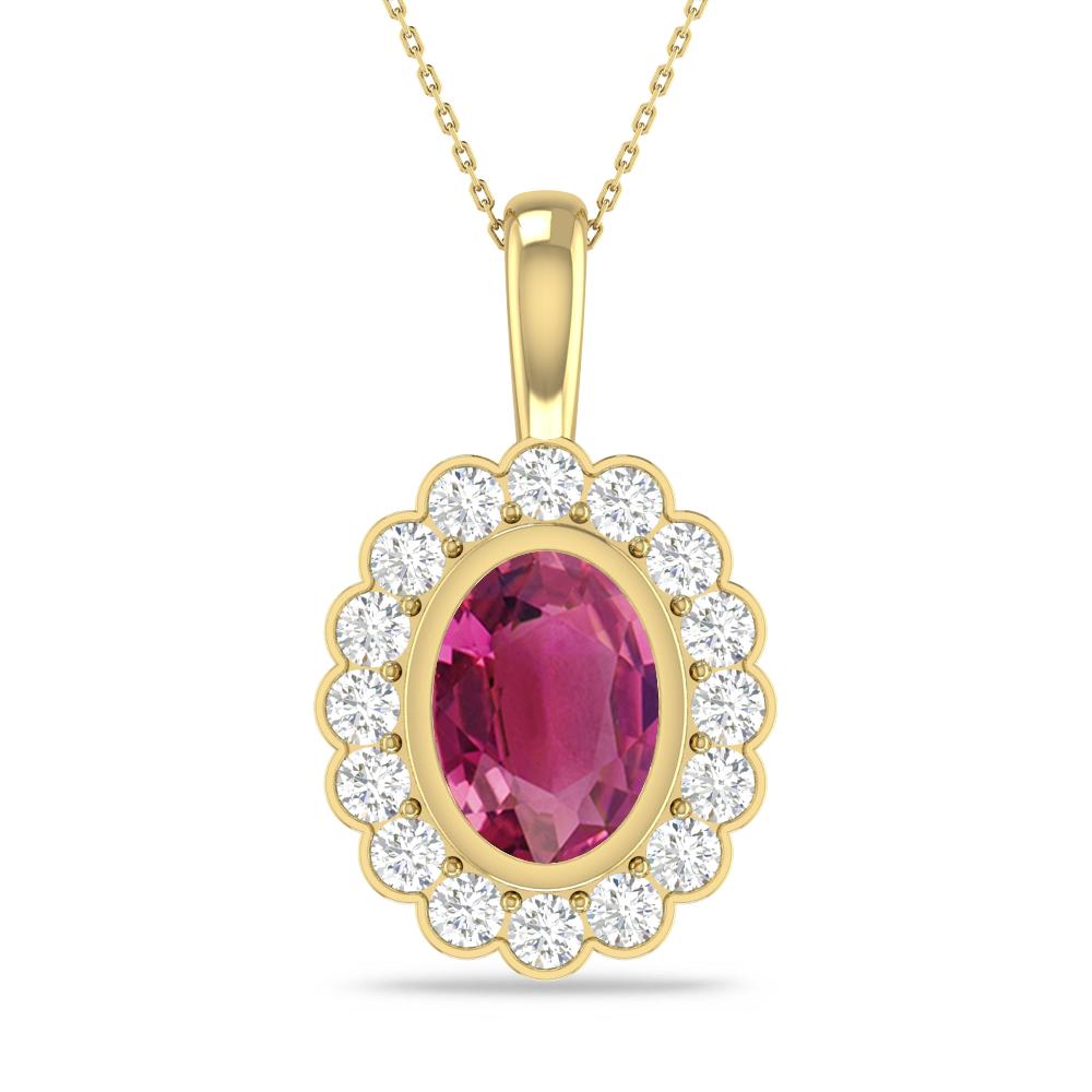 Yellow Gold - Pink Tourmaline