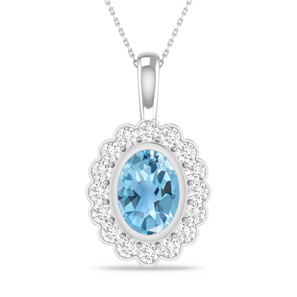 White Gold - Blue Topaz