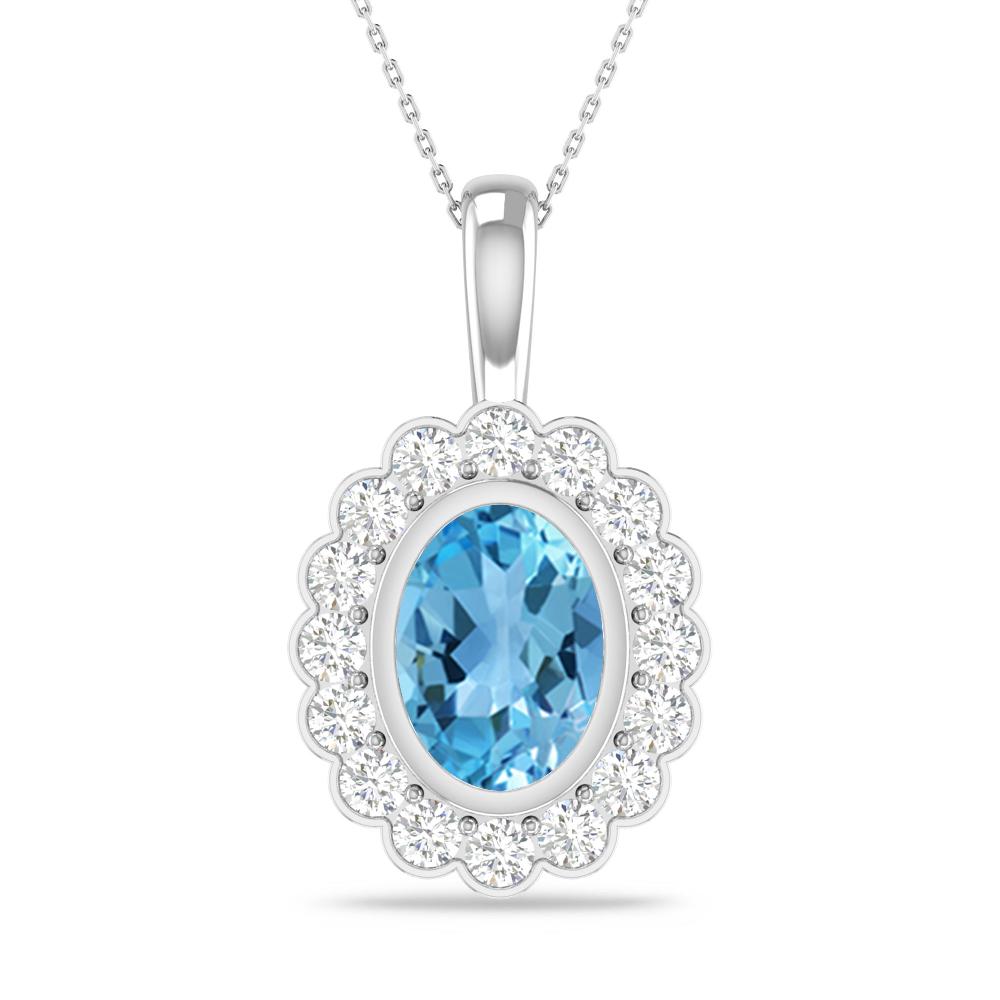 White Gold - Blue Topaz