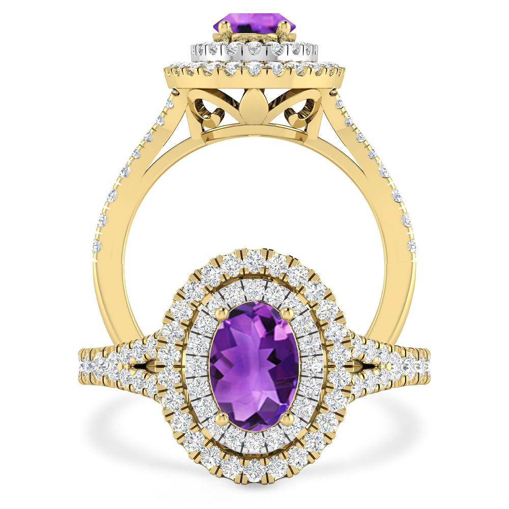 Yellow Gold - Amethyst