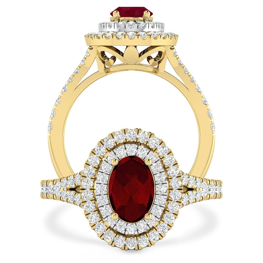 Yellow Gold - Garnet