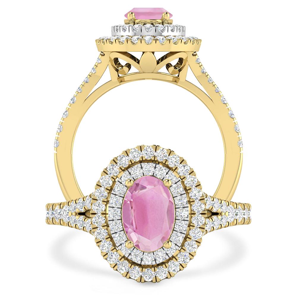 Yellow Gold - Pink Tourmaline