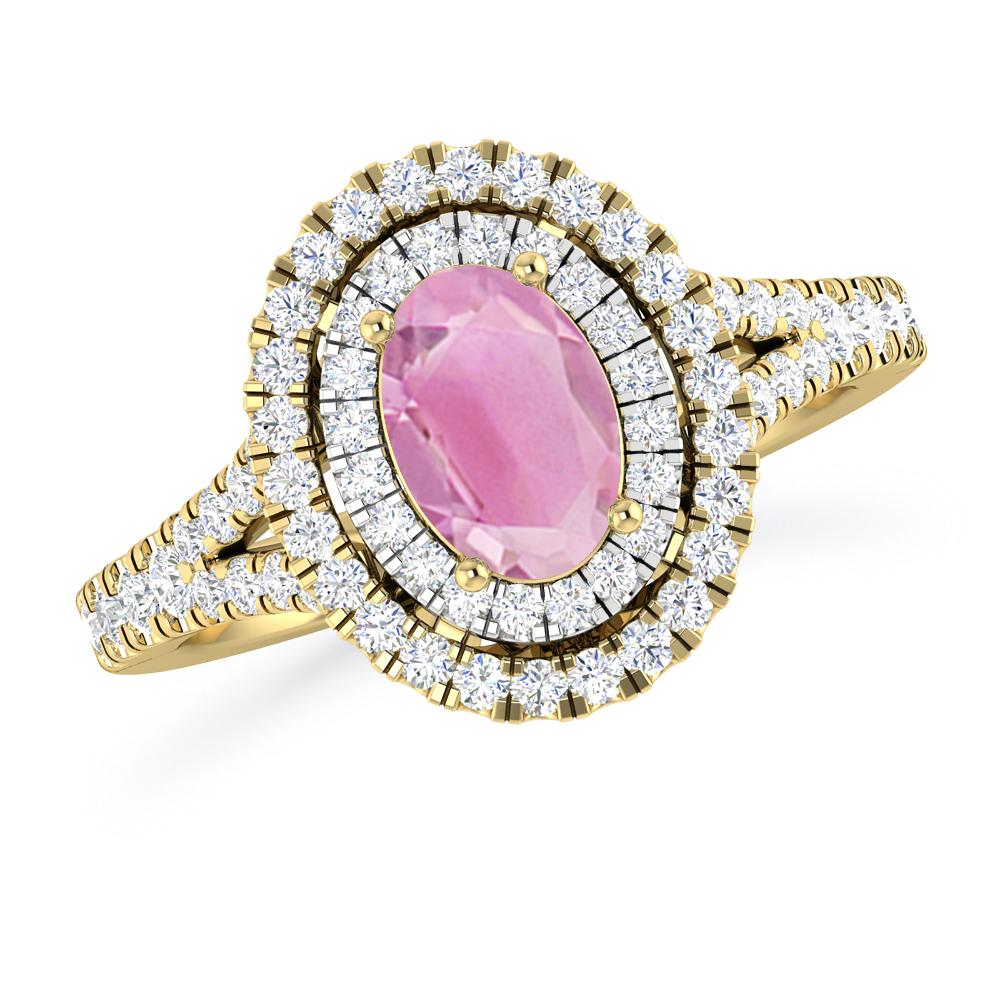 Yellow Gold - Pink Tourmaline