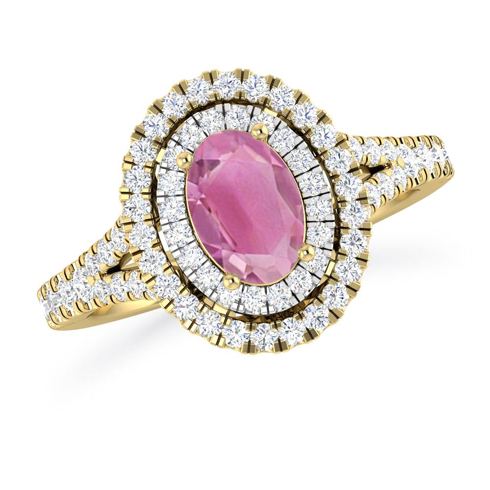 Yellow Gold - Pink Tourmaline