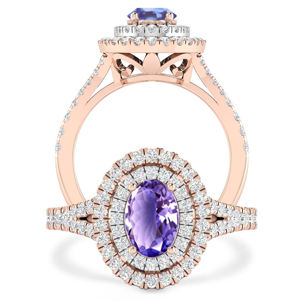 Rose Gold - Tanzanite