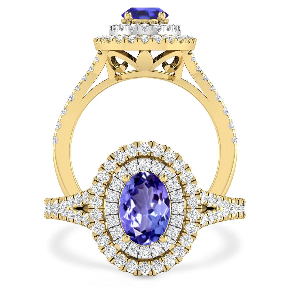 Yellow Gold - Tanzanite