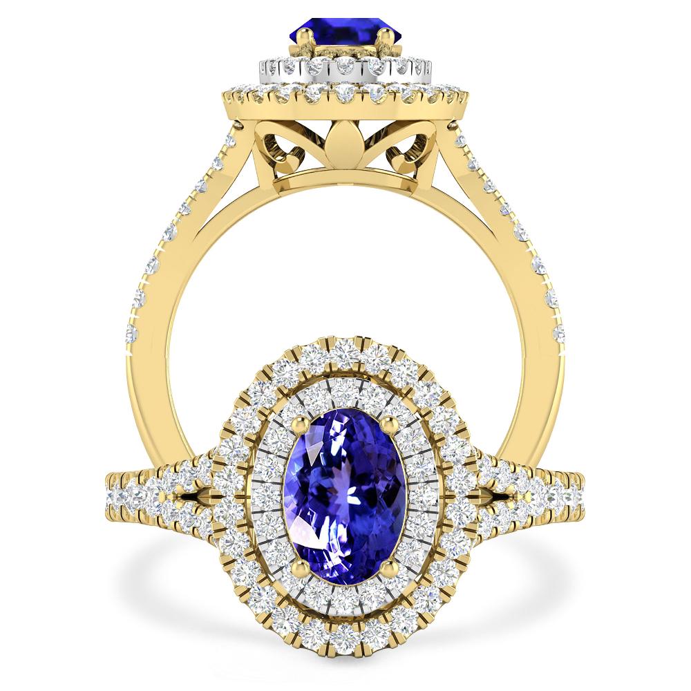 Yellow Gold - Tanzanite