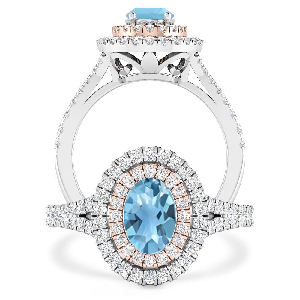 White Gold - Blue Topaz