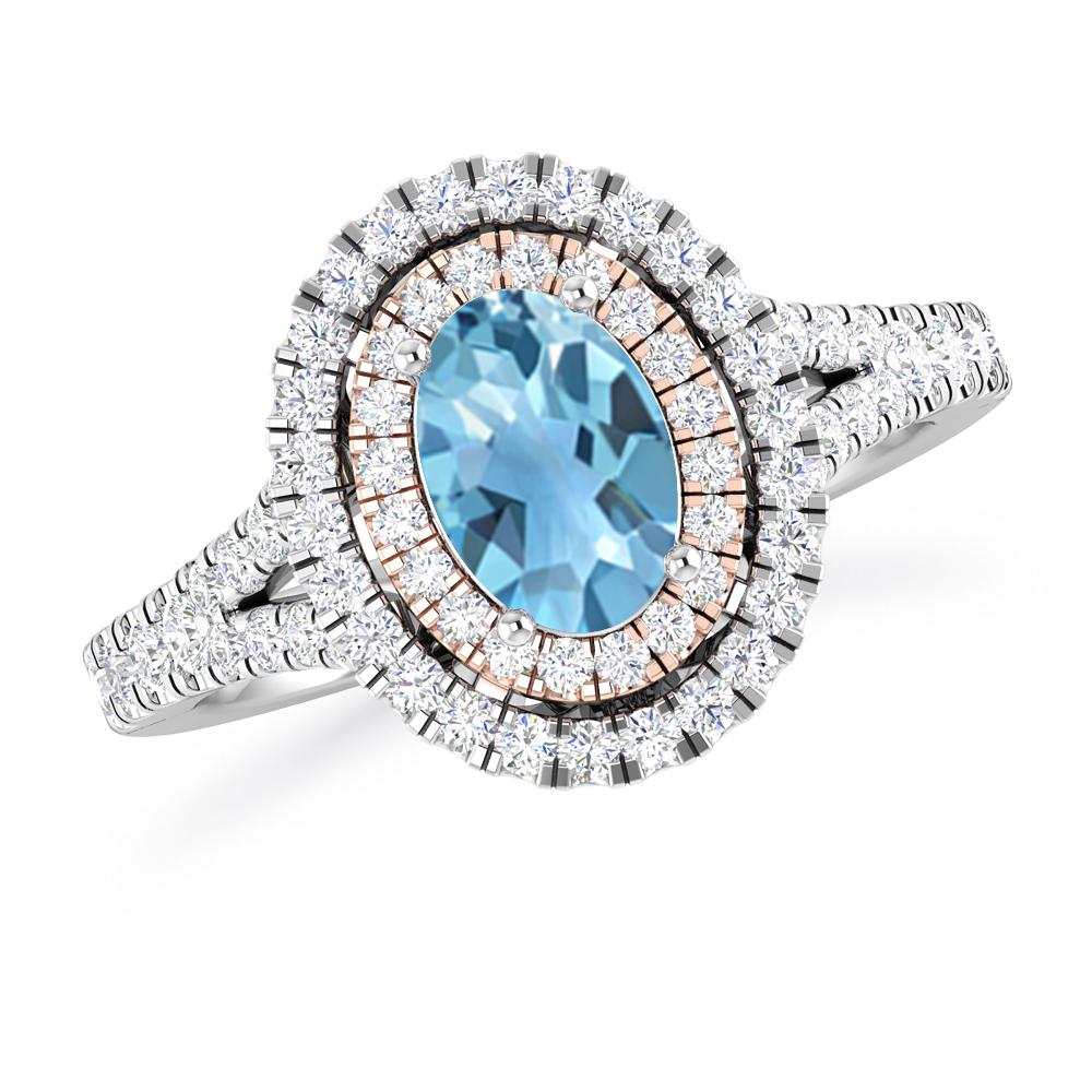 White Gold - Blue Topaz