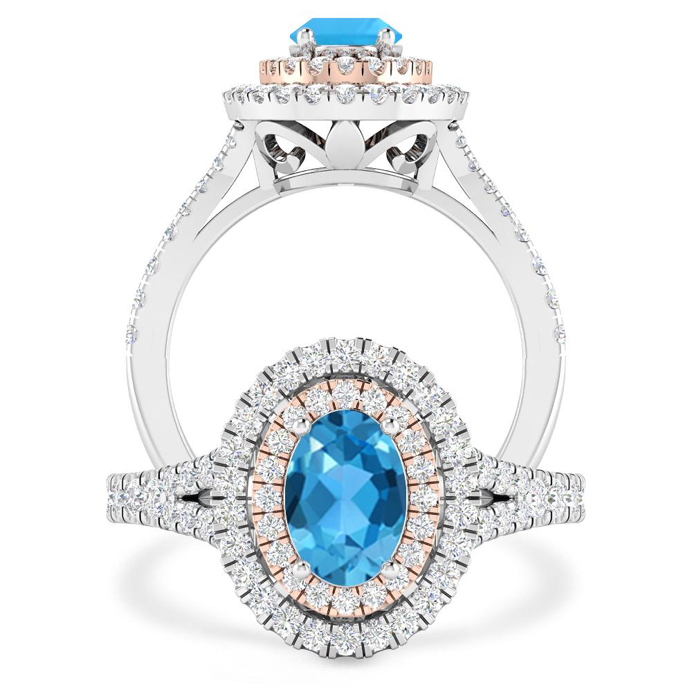 White Gold - Blue Topaz