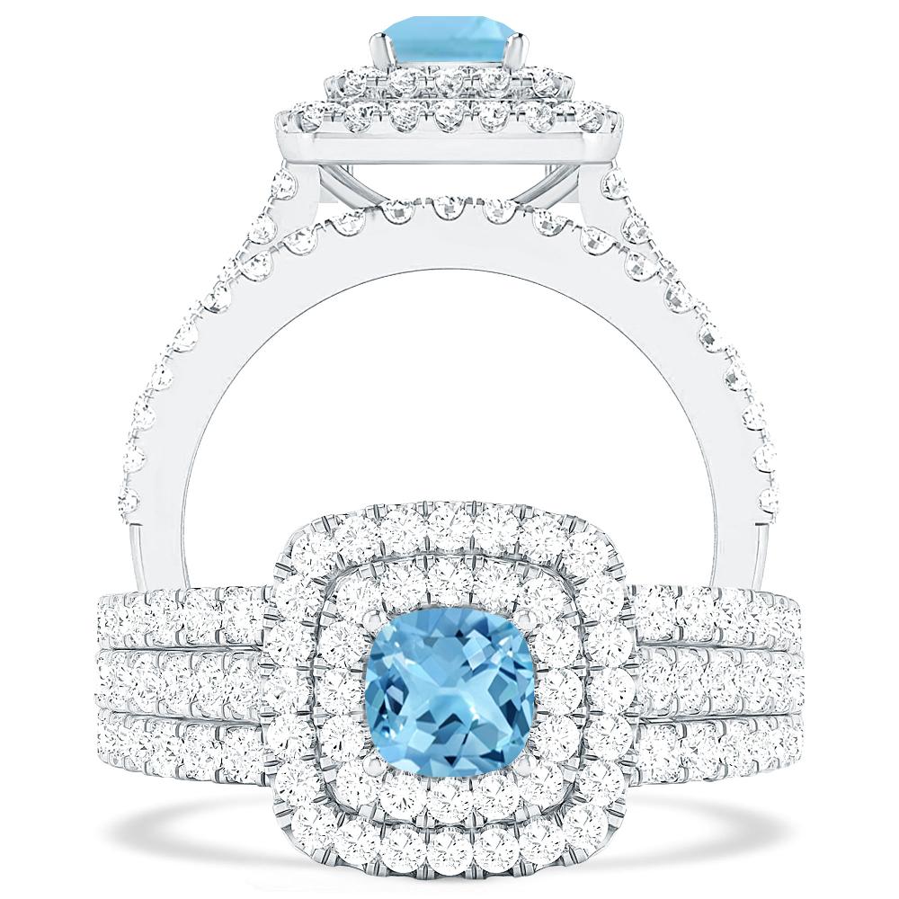 White Gold - Blue Topaz