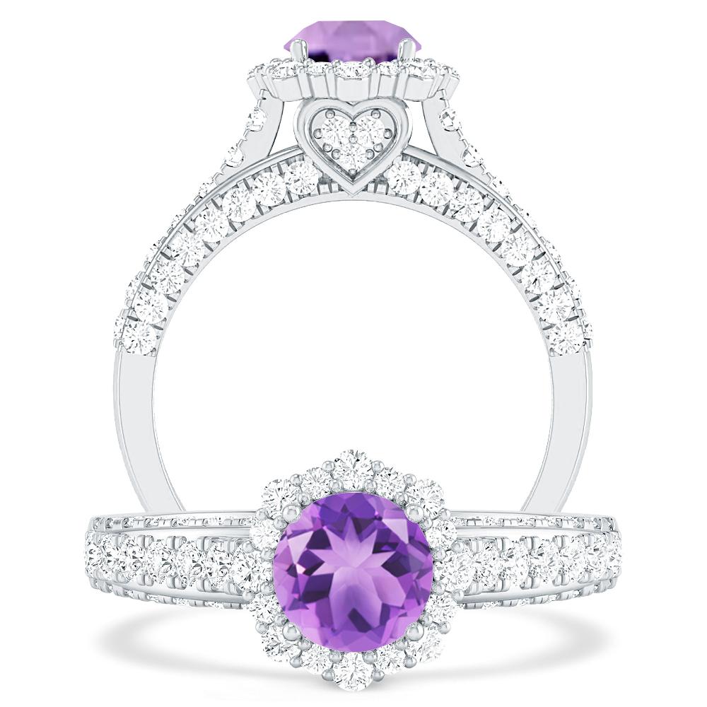 White Gold - Amethyst