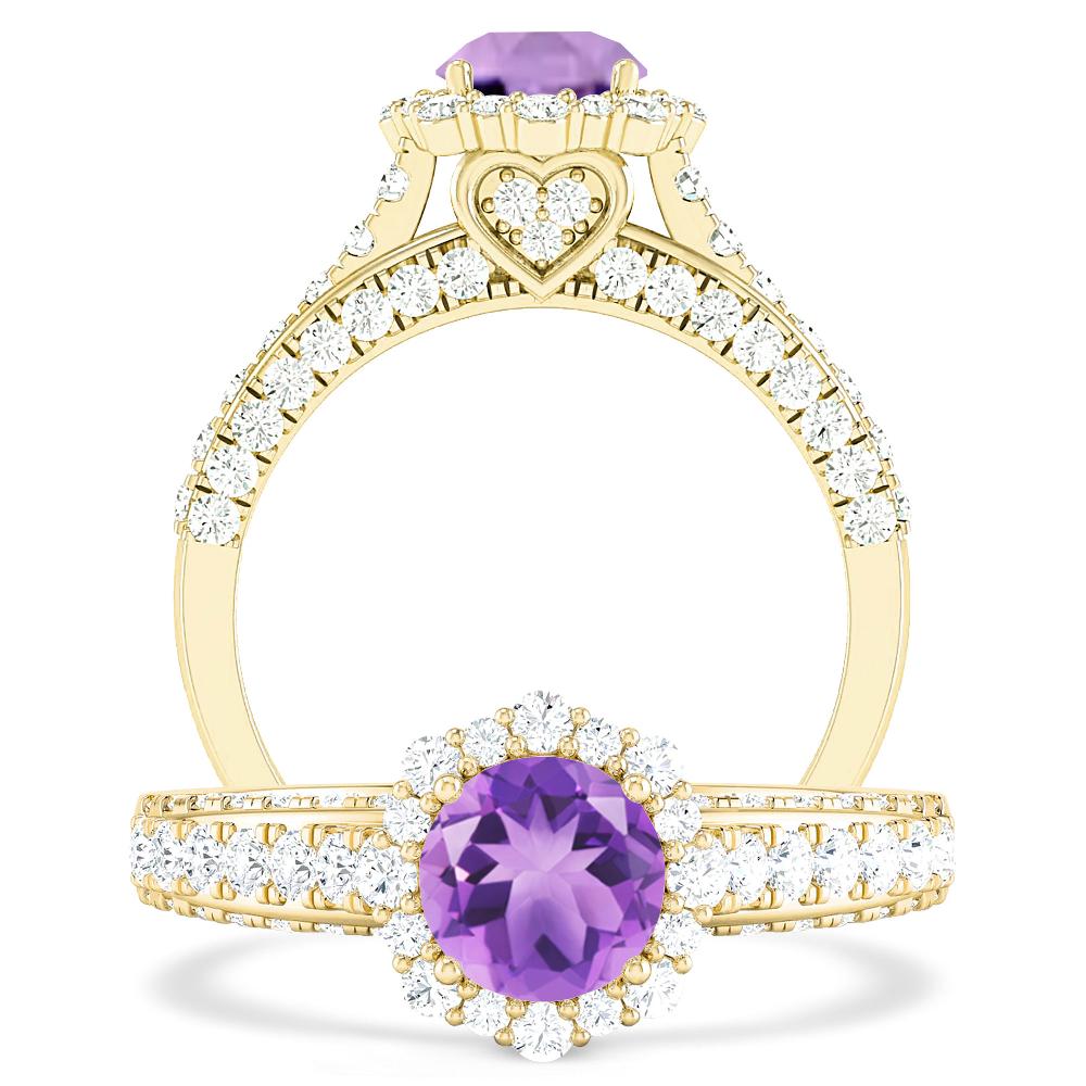 Yellow Gold - Amethyst