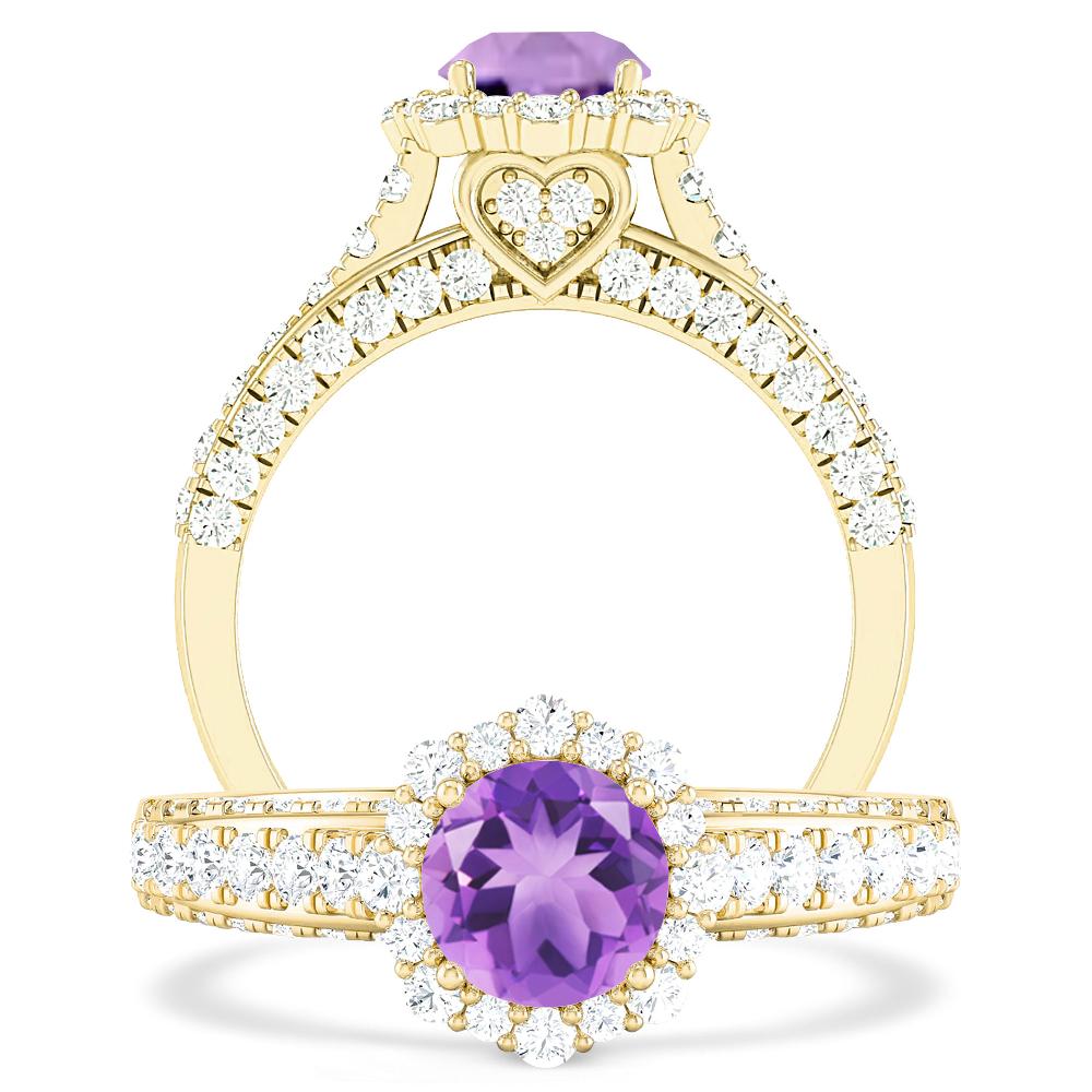 Yellow Gold - Amethyst