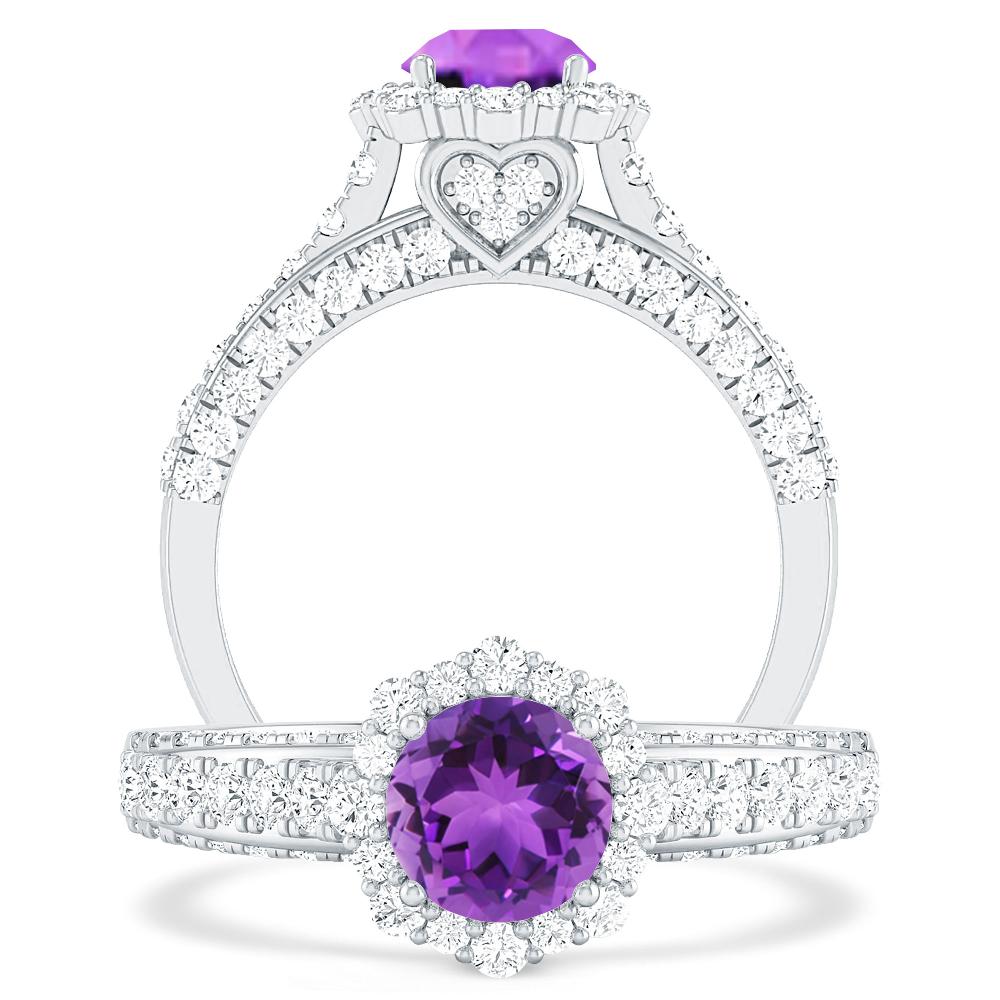 White Gold - Amethyst