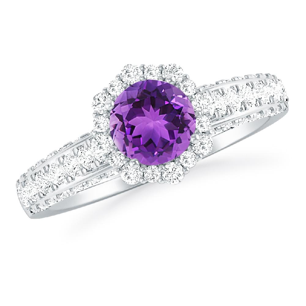 White Gold - Amethyst