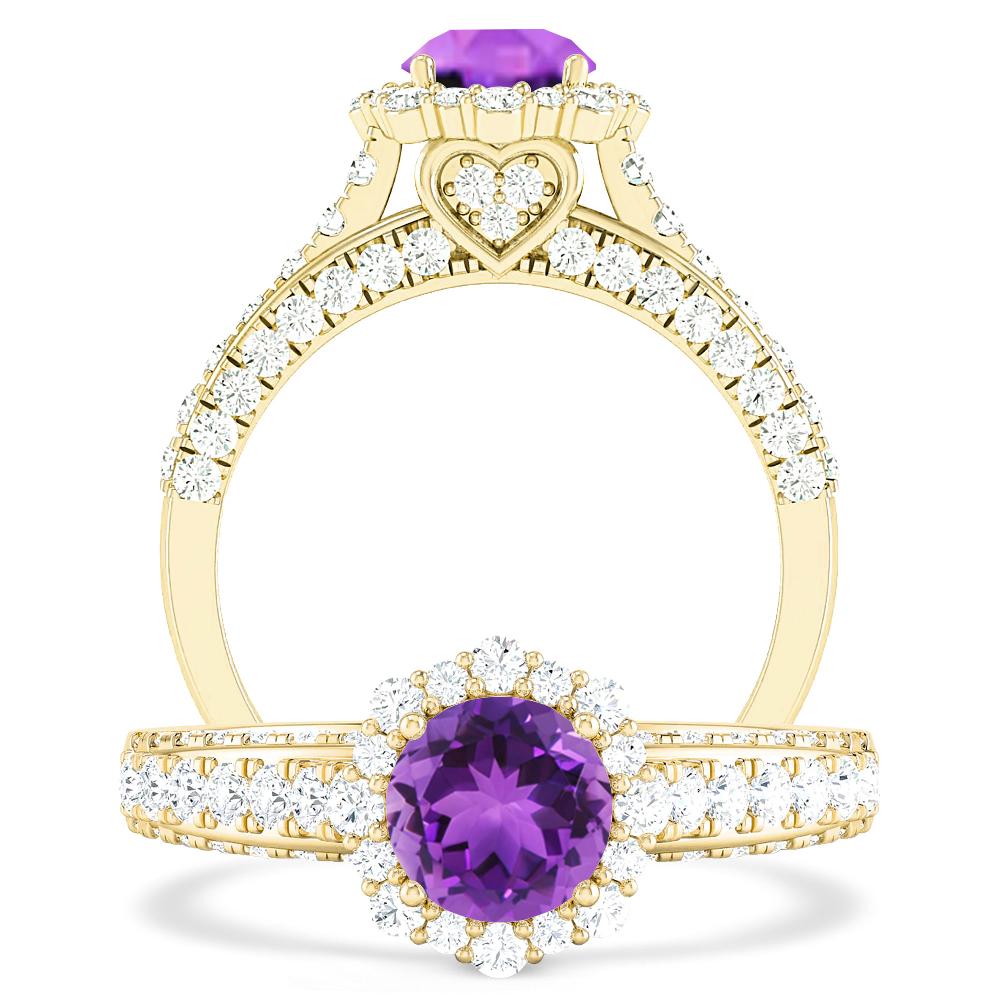 Yellow Gold - Amethyst