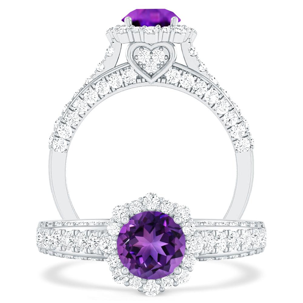 White Gold - Amethyst