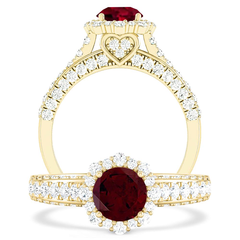 Yellow Gold - Garnet