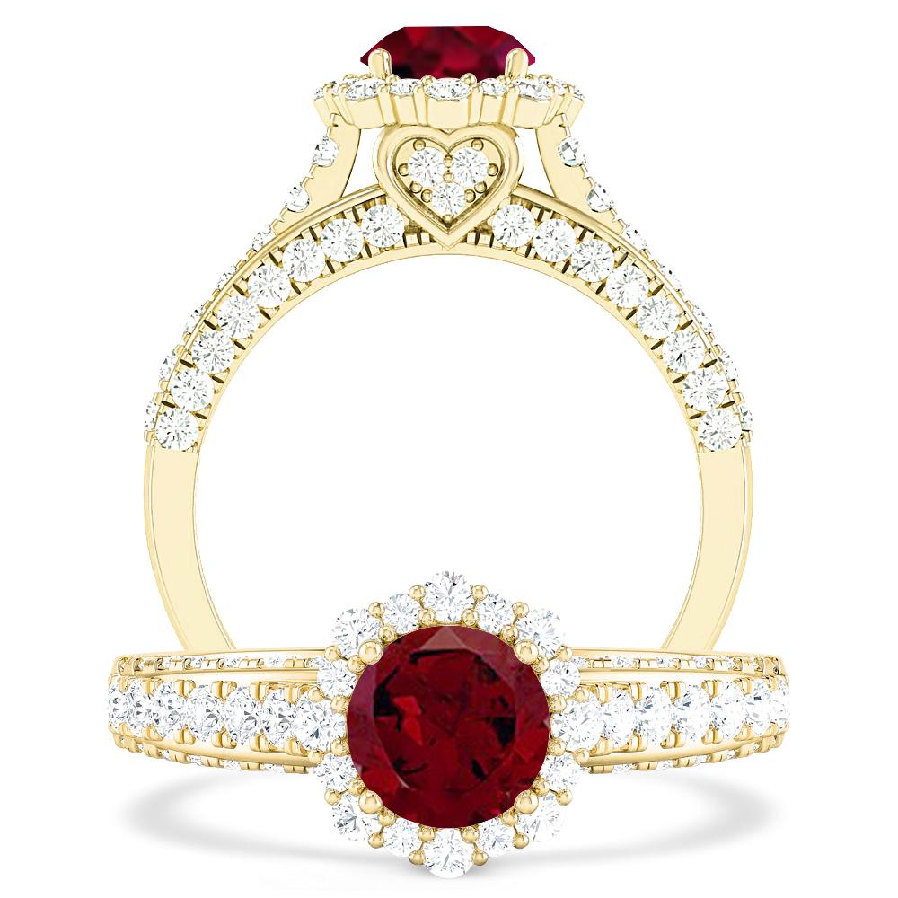 Yellow Gold - Garnet