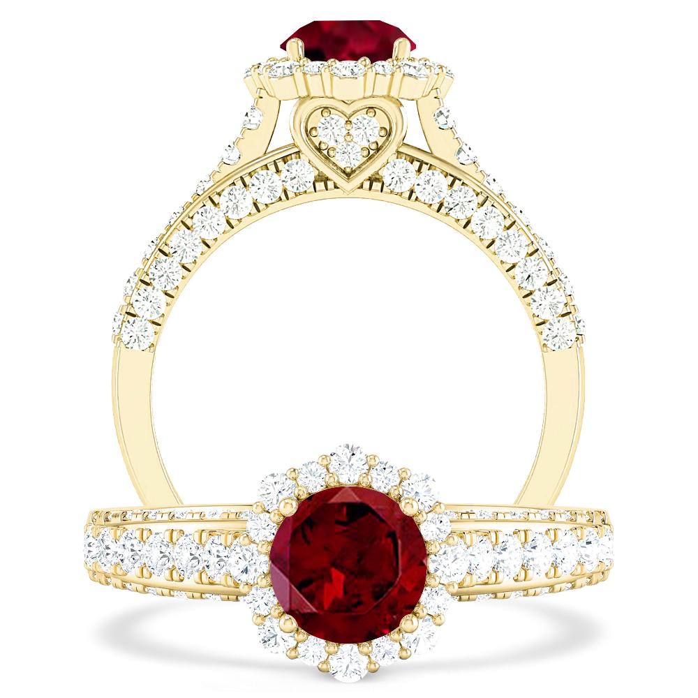 Yellow Gold - Garnet