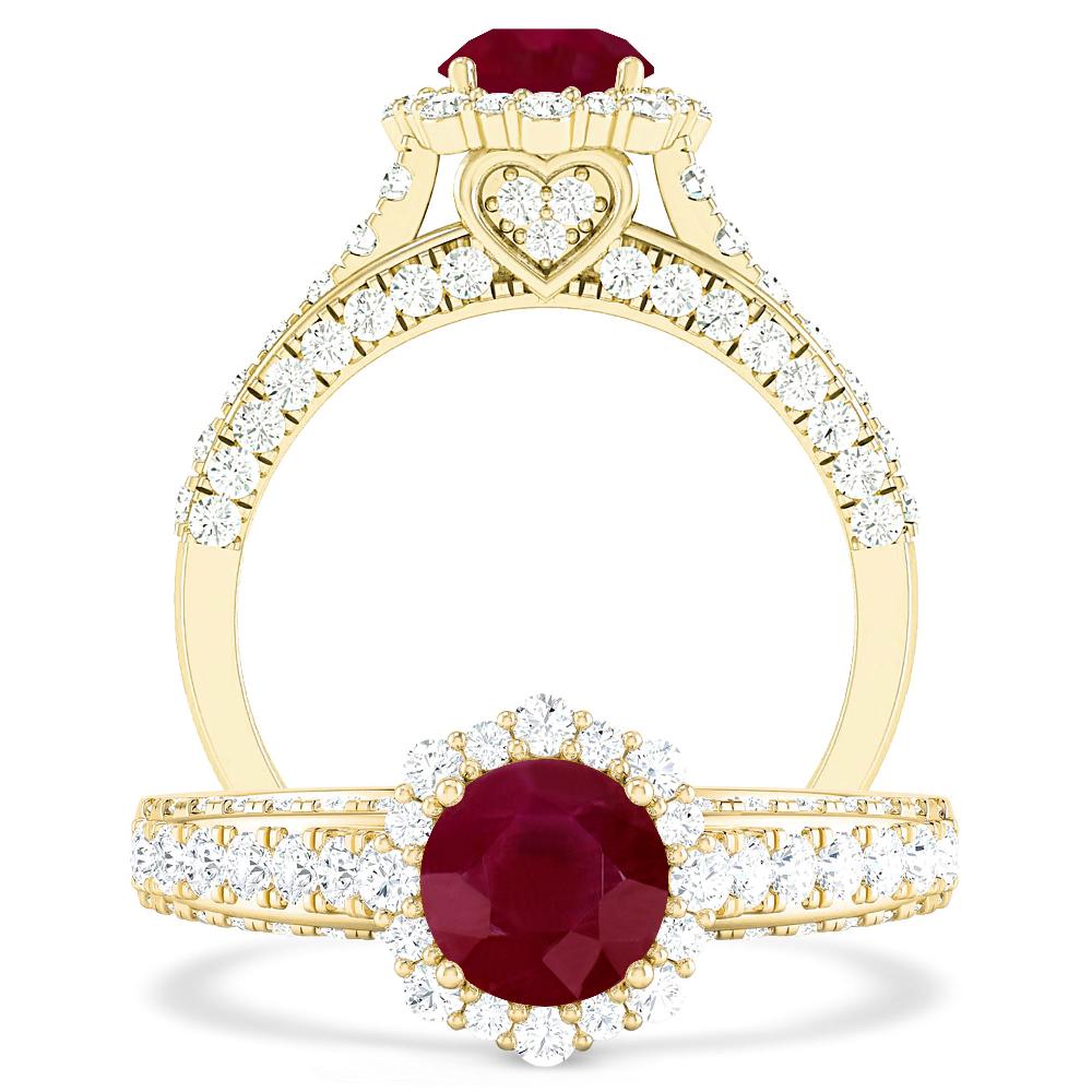 Yellow Gold - Ruby