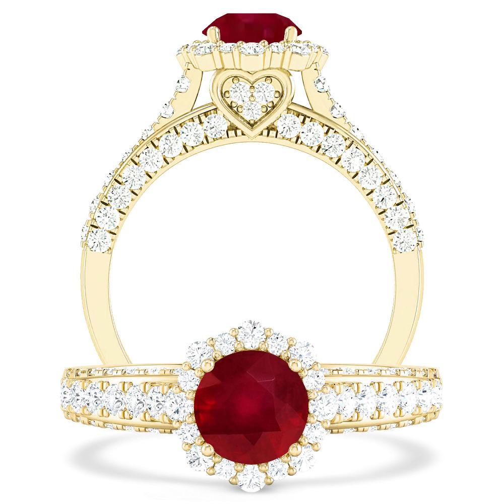 Yellow Gold - Ruby