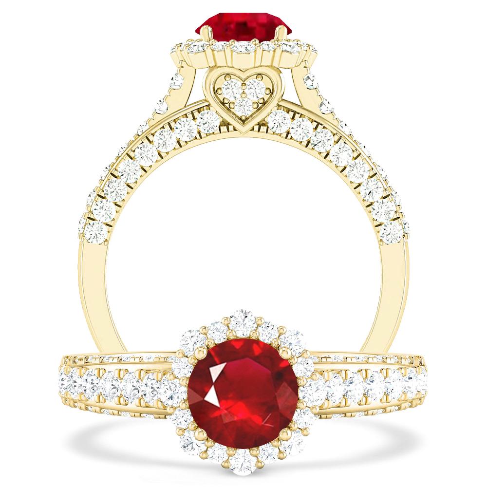 Yellow Gold - Ruby