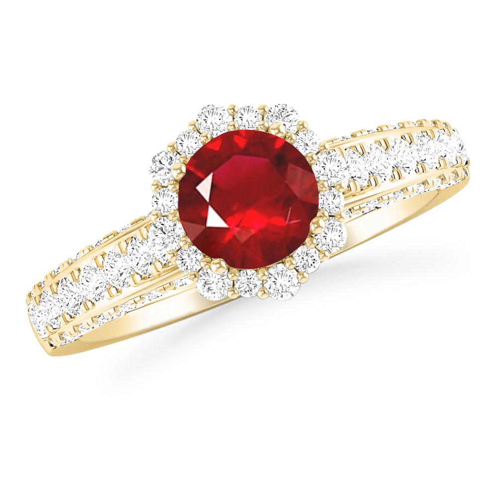 Yellow Gold - Ruby