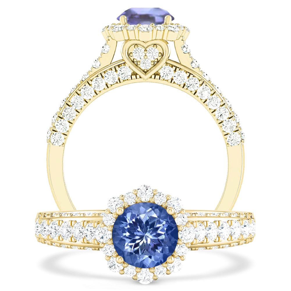 Yellow Gold - Tanzanite