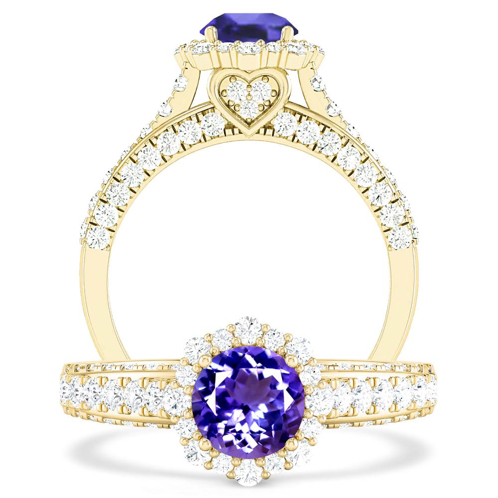 Yellow Gold - Tanzanite