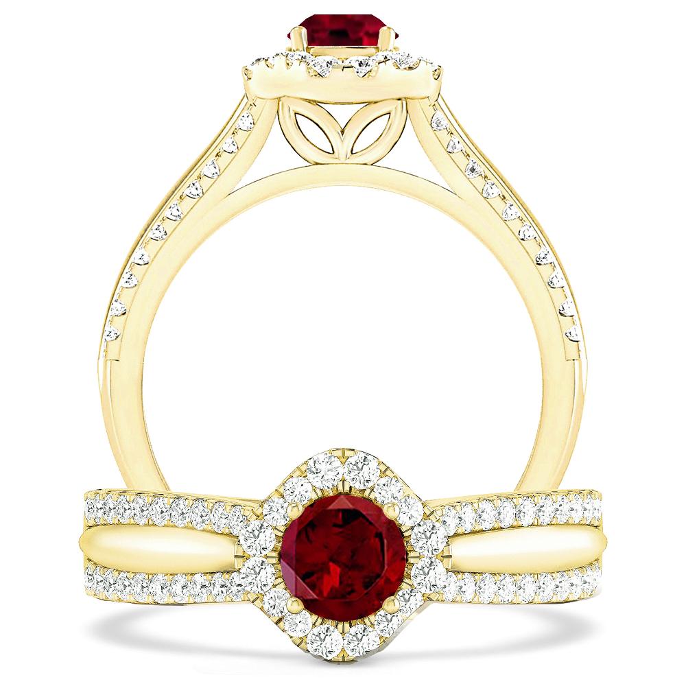 Yellow Gold - Garnet