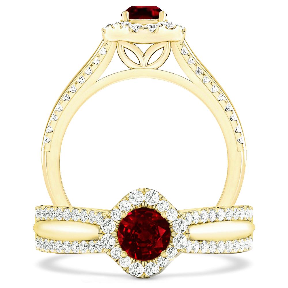 Yellow Gold - Ruby