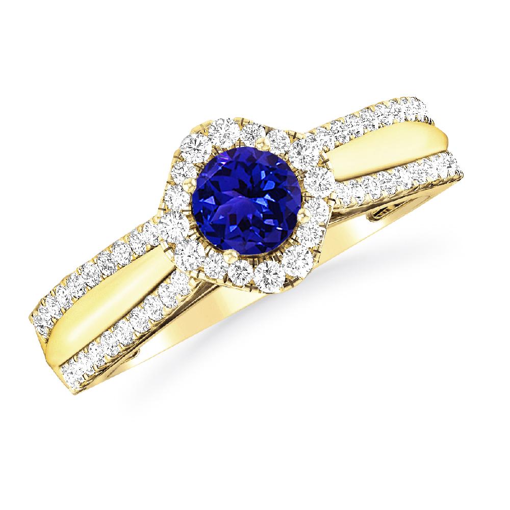 Yellow Gold - Tanzanite