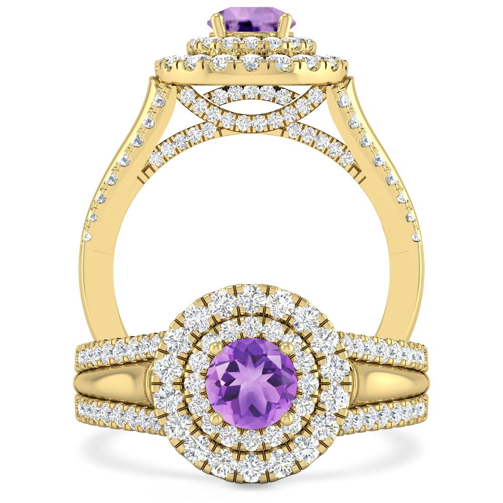 Yellow Gold - Amethyst