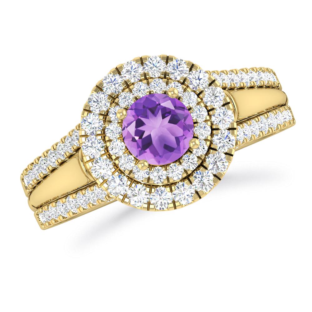 Yellow Gold - Amethyst