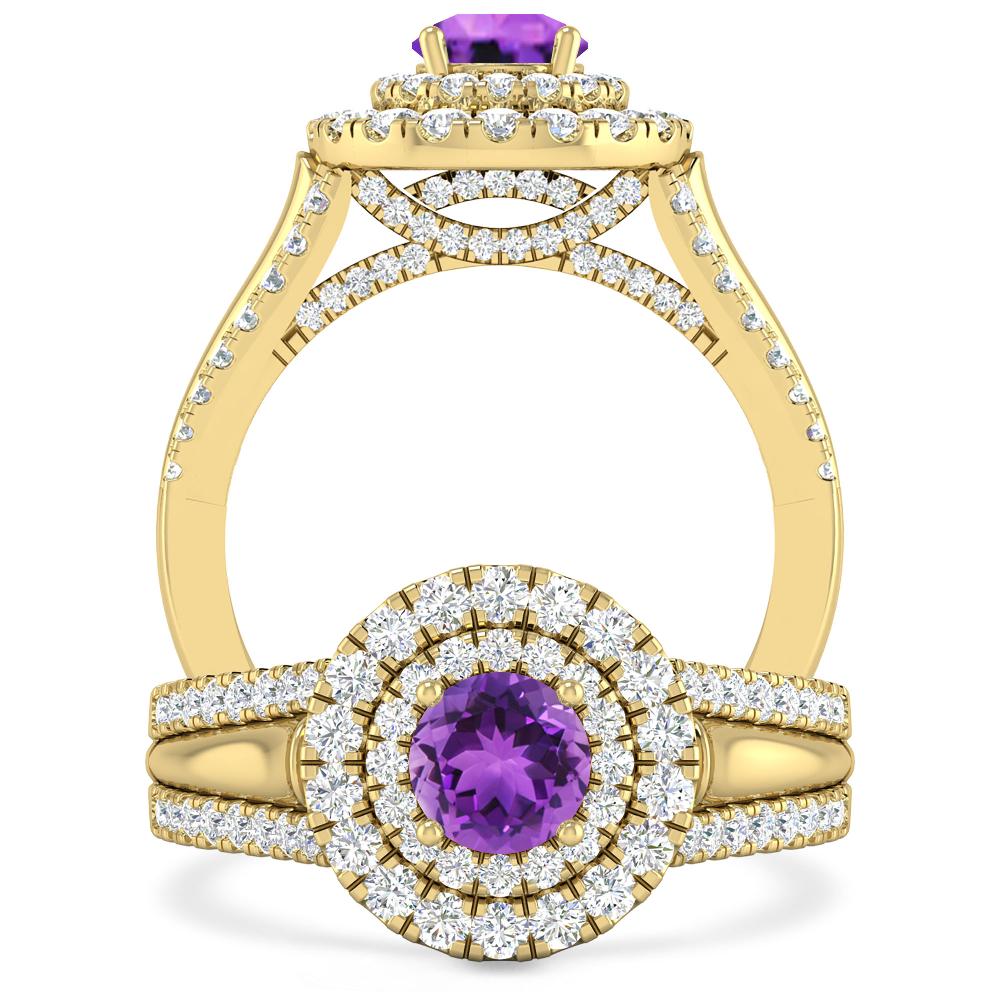 Yellow Gold - Amethyst