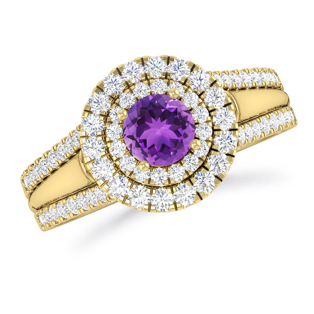 Yellow Gold - Amethyst