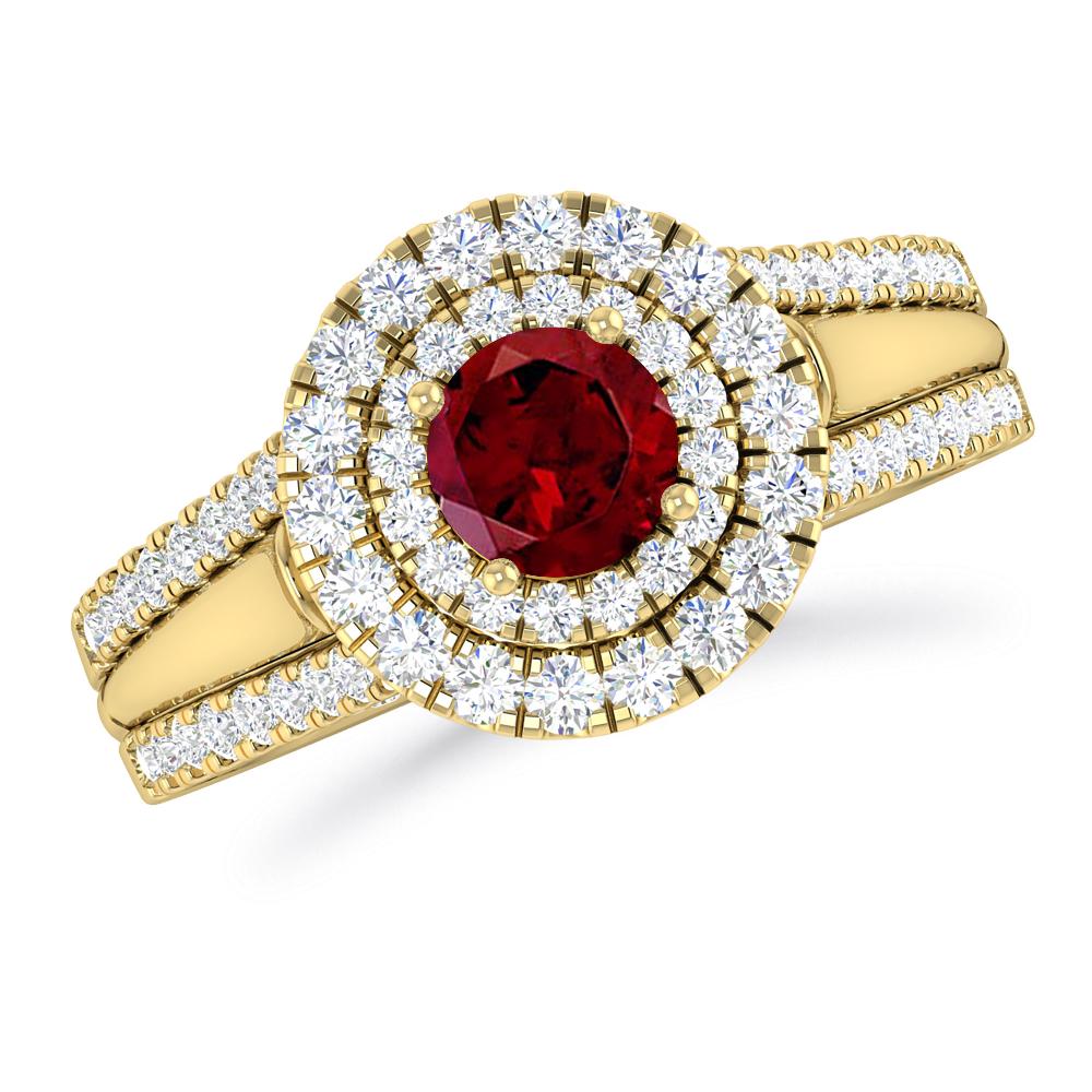 Yellow Gold - Garnet