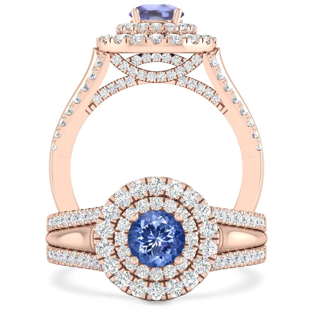 Rose Gold - Tanzanite